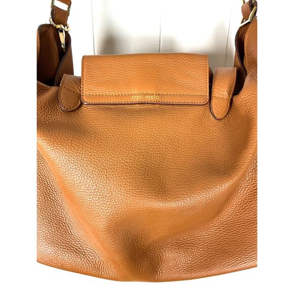 Meli Melo Thela Carmel Color Pebbled Leather Large Size Bag Purse‎ - Picture 7 of 11